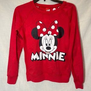 Girls Disney Red Minnie Mouse sweatshirt. XS